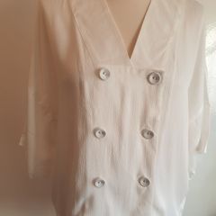 ASOS WHITE Silk Kimono Top UK10 New With Tags & Packaging Blouse CAN POST