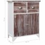 Side Cabinet Brown and White 60x30x75 cm Paulownia Wood Image 9