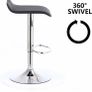 2 x Square Bar Stools PU Leather Swivel Adjustable Counter Stool Office Chair With Footrest Image 5