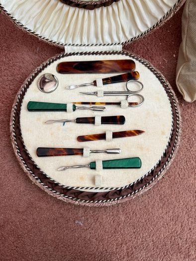 Antique grooming kit