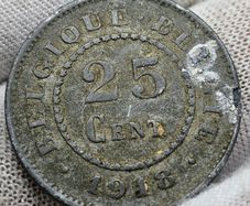 Belgium 1918 25 Cent Coin