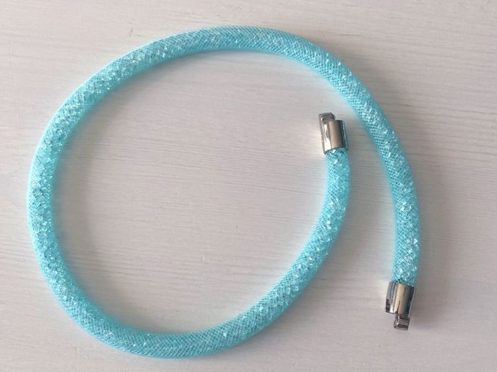 Swarovski Crystaldust Three Spiral Wrap Bangle, Blue Crystals