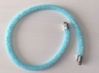 Swarovski Crystaldust Three Spiral Wrap Bangle, Blue Crystals