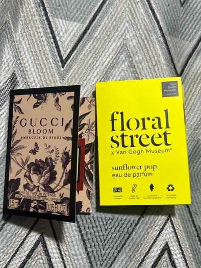 Gucci bloom and floral street sun flower pop perfume sample new