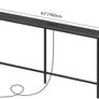 Skinny Console Table with Power Outlets, 160 cm Narrow Sofa Table, Behind Couch Table with Charging Station for Plants, Living Room, Black Image 3