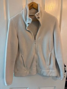 Ladies Plush Fleece Jacket from M&S in cream - Size 10 / Medium
