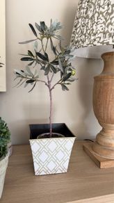 Faux Olive tree in pot