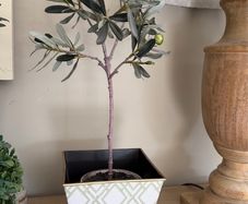 Faux Olive tree in pot