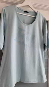 ESCADA diamante blue haze top Sz 16