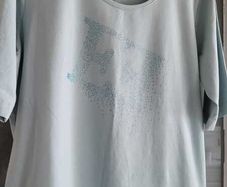 ESCADA diamante blue haze top Sz 16
