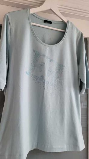 ESCADA diamante blue haze top Sz 16