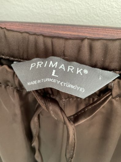 trousers brown satin wide leg trousers large primark