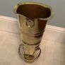 Antique Brass Boot Umbrella Stick Stand Image 2
