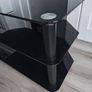 Black Glass TV Stand Image 2