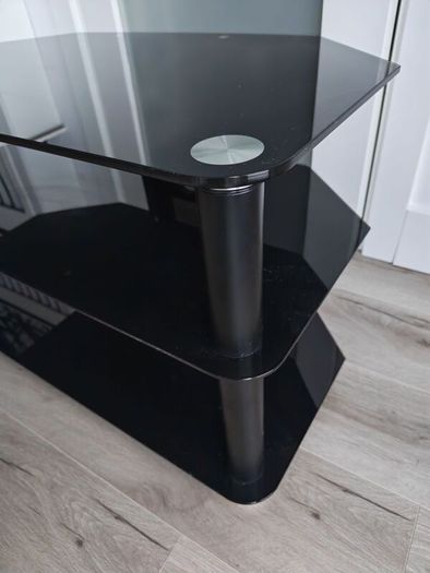 Black Glass TV Stand