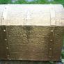 Vintage Brass Embossed Metal Interior Chest 15" x 10" H-12" Image 5