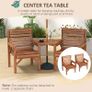 Wooden Garden Love Seat With Coffee Table Image 5