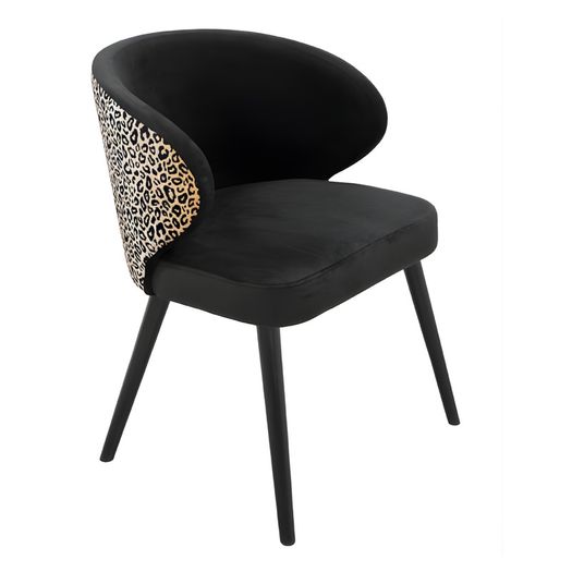 Velvet Panther Accent Chair