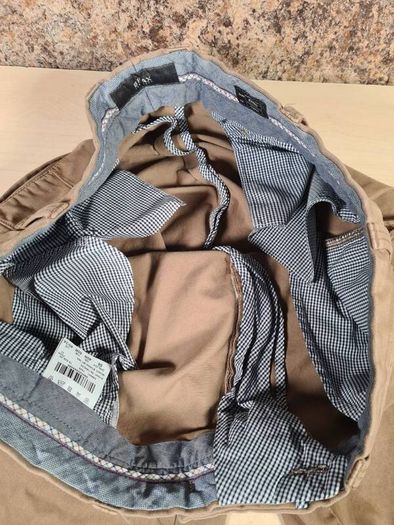 mens BRAX EVANS regular fit trousers chinos jeans stretchy beige denim Size W 40 L regular