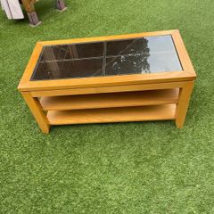 Coffee table/television table, curtain poles