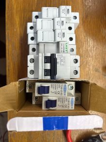 DC fuse holders for solar system and DC circuit breakers 16A and 63A. All new