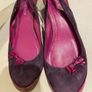 Women shoes low heel sandals purple size 5 Image 2