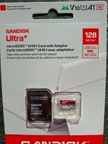 SanDisk Ultra MicroSDXC UHS-I Card, 128GB 195MB/s Read Speed