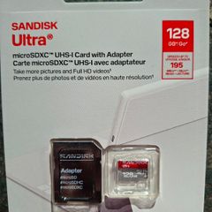 SanDisk Ultra MicroSDXC UHS-I Card, 128GB 195MB/s Read Speed