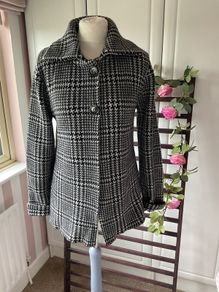 Premium brand Hajo 67% wool herringbone cardigan/jacket