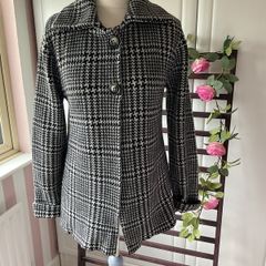 Premium brand Hajo 67% wool herringbone cardigan/jacket