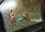 vintage fishing picture/frame