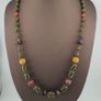 Antique Venetian Style Stripe & Aventurine Glass Beads Necklace Image 8