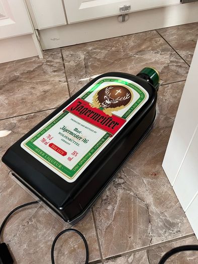 Official Jagermeister promo Pack & 3D Bottle LED Light Sign  Wall Display Man Cave Barware