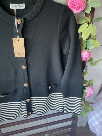 cardigan Bnwt size small gallery black cardigan with gold buttons