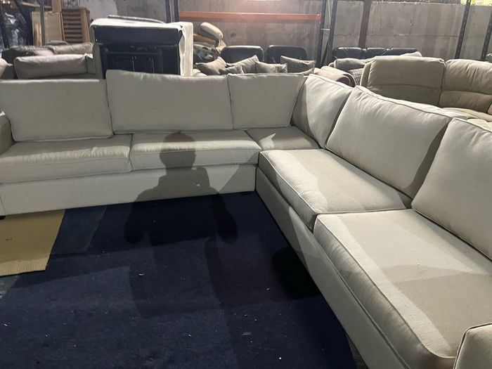Grey corner sofa set o shaped