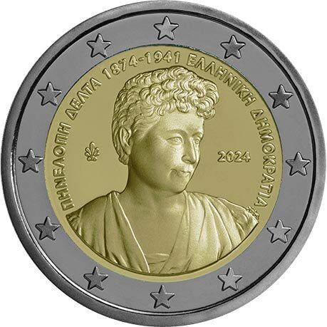 Greece 2 Euro Commemorative Coin 2024 - Penelope Delta. Uncirculated.