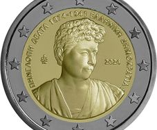 Greece 2 Euro Commemorative Coin 2024 - Penelope Delta. Uncirculated.