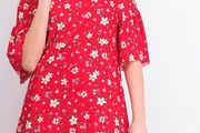 Mango red floral V-neck mini dress size XS/S Perfect condition Postage included