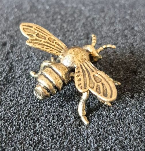 3 brass bees. Solid brass.