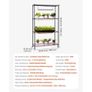 Plant Shelf with Grow Light, 4-Tier Indoor Plant Stand, 150 cm Tall Plants Display Rack with Wheels, 90W 3-Color Full Spectrum Grow Lights Image 4