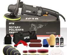 Buffer Polisher, SPTA 7 Inch 180mm Rotary Car Polishing Machine & Polishing Pads Set for Auto Buffing and Polishing