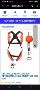 scaffolding or height harness