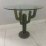 Cactus round glass top side coffee table Image 2