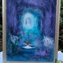 Lady of the lake Oil on Board Image 2