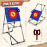 Axe Throwing Game for Backyard, Axe Throwing Target Set with 16 Throwing Axes Outdoor Games Indoor Carnival Yard Lawn Backyard Games for Age 6-12 Image 3