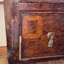 Antique oak desk and Edwardian triple mirror Image 6