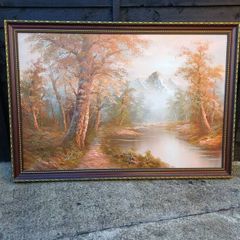 Vintage Roger Brown Oil on Canvas Painting