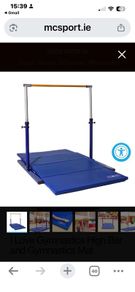 Gymnastics bar and mat
