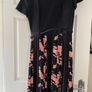 French Connection black/pink dress - floral & pleated skirt Image 5