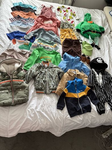 9-12M Baby Clothes - 2 Black Sacks Full